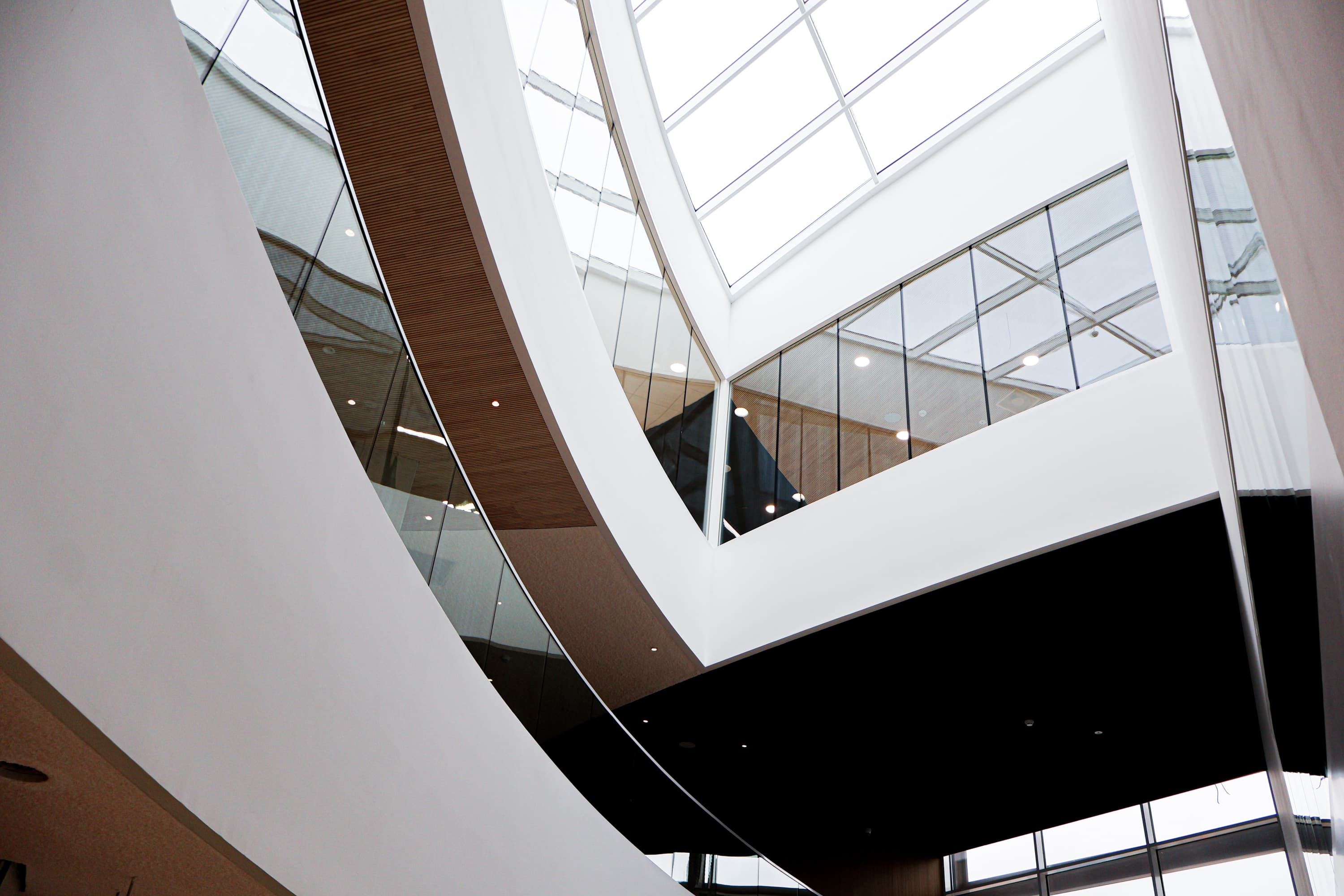 Looking up in the entrance hall