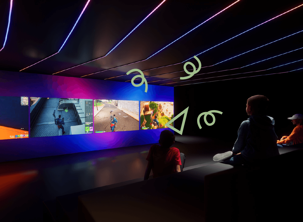 The esports area in the entrance hall of Merwestein