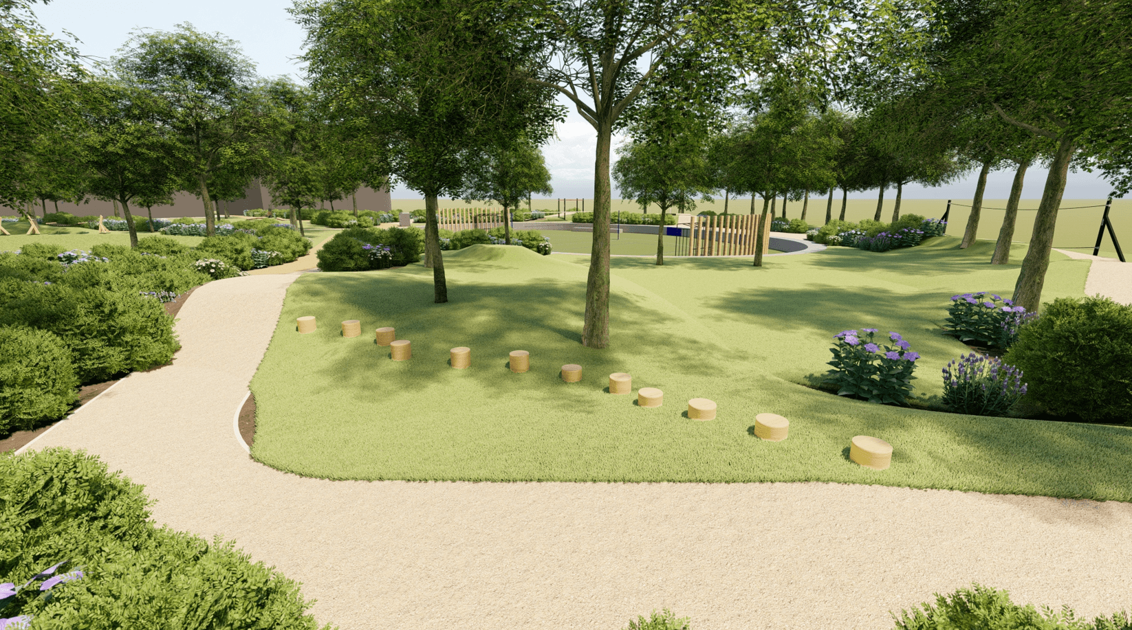 Impression of the park section of the outdoor area
